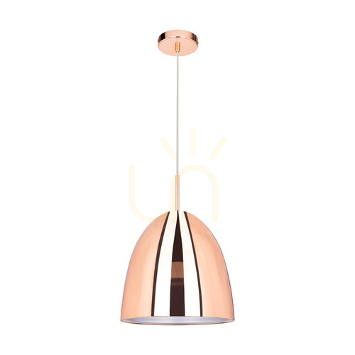 Prüfen Mads Pendelleuchte, 1xE27, Max. 60 W, Kupfer/transparentes PVC-Kabel, Ø 30 cm