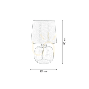 Mandy Tischlampe, 1xE27, Max. 40 W, Klarglas/rotes geflochtenes Kabel/roter Lampenschirm, Ø 22,5 cm small 2