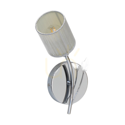 Prüfen Wandleuchte „Marbella“ 1xE14 Max. 9 W Lampenschirm aus verchromtem Metall/Silber, 22 cm