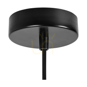 Marinero Pendelleuchte, 1xE27, Max. 15-W-LED, schwarzes Metall / schwarzes geflochtenes Kabel / schwarzer Metallschirm mit beigem Leinen, Ø 40 cm small 4