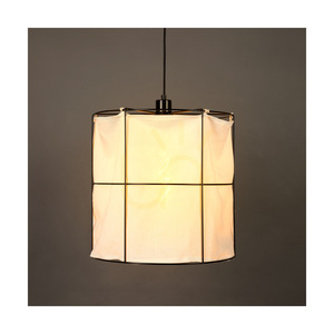 Marinero Pendelleuchte, 1xE27, Max. 15-W-LED, schwarzes Metall/schwarzes geflochtenes Kabel/schwarzer Metallschirm mit weißem Leinen, Ø 40 cm small 4