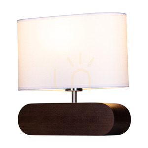 Marinna Tischlampe, 1xE27, Max. 25 W, Buchen- und Nussbaumholz / transparentes PVC-Kabel / weißer Lampenschirm, 30 cm small 3