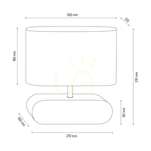 Marinna Tischlampe, 1xE27, Max. 25 W, Buchen- und Nussbaumholz / transparentes PVC-Kabel / weißer Lampenschirm, 30 cm small 5