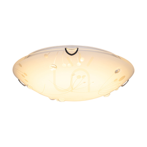 Maryland Deckenleuchte, inklusive 1x LED 2700K 13W, Metall in Chrom/weißer Glasschirm, Ø 30 cm small 1
