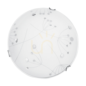 Maryland Deckenleuchte, inklusive 1x LED 2700K 13W, Metall in Chrom/weißer Glasschirm, Ø 30 cm small 3