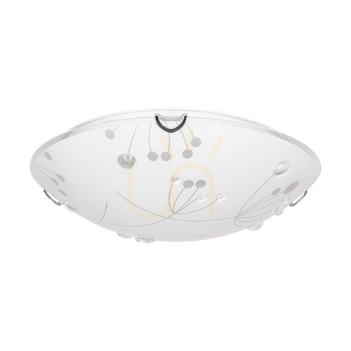 Prüfen Maryland Deckenleuchte, inklusive 1x LED 2700K 13W, Metall in Chrom/weißer Glasschirm, Ø 30 cm