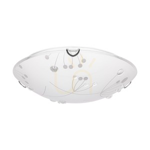 Maryland Deckenleuchte, inklusive 1x LED 2700K 13W, Metall in Chrom/weißer Glasschirm, Ø 30 cm small 0