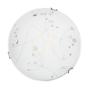 Maryland Deckenleuchte, 1xLED, 2700 K, 18 W, Metall in Chrom/weißer Glasschirm, Ø 40 cm small 3