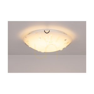 Maryland Deckenleuchte, 1xLED, 2700 K, 18 W, Metall in Chrom/weißer Glasschirm, Ø 40 cm small 4