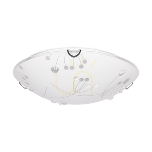Maryland Deckenleuchte, 1xLED, 2700 K, 18 W, Metall in Chrom/weißer Glasschirm, Ø 40 cm small 0