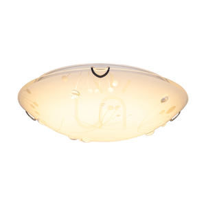 Maryland Deckenleuchte, 1xLED, 2700 K, 30 W, Metall in Chrom/weißer Glasschirm, Ø 50 cm small 1