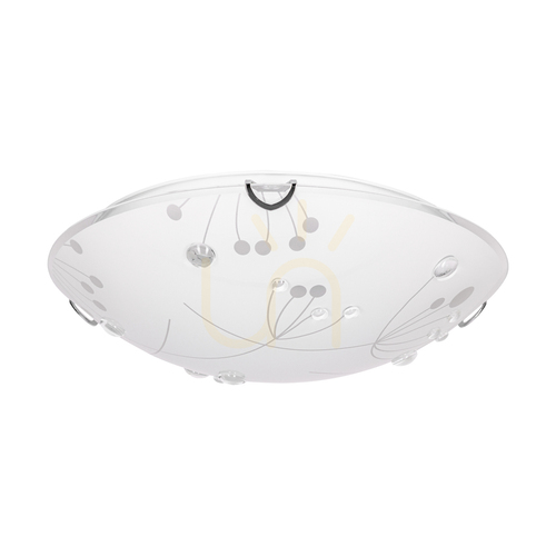 Prüfen Maryland Deckenleuchte, 1xLED, 2700 K, 30 W, Metall in Chrom/weißer Glasschirm, Ø 50 cm