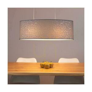 Mateo Pendelleuchte, 2xE27, Max. 40 W, schwarzes Metall/transparentes PVC-Kabel/beiger Lampenschirm aus Tapete, 80 cm small 5
