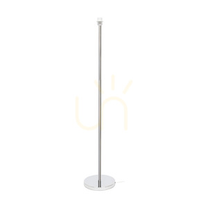 Maxima Stehlampe, 1xE27, Max. 60 W, Metall in Chromoptik / transparentes PVC-Kabel / schwarzer Lampenschirm, Ø 50 cm small 1