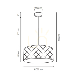 Maxima Pendelleuchte, 1xE27, Max. 60 W, Metall in Chromoptik / transparentes PVC-Kabel / schwarzer Lampenschirm, Ø 50 cm small 2