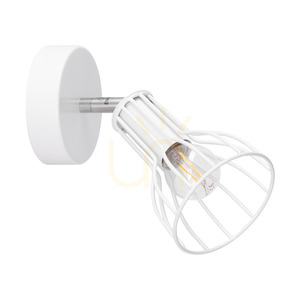 Megan Wandleuchte 1xE14 Max. 40 W, Weißmetall, 18 cm small 0