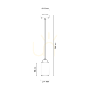 Meno Pendelleuchte, 1xE27, Max. 60 W, schwarzes Metall/transparentes PVC-Kabel/mehrfarbiger Glasschirm, Ø 10 cm small 3