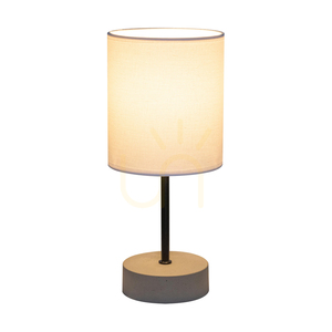 Mila Tischlampe, 1xE27, Max. 25 W, grauer Beton/schwarzes Metall/schwarzes PVC-Kabel/weißer Lampenschirm, Ø 13 cm small 1