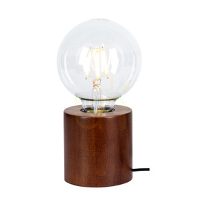 Tischlampe „Minnie“, 1xE27, Max. 25 W, Buchen- und Nussbaumholz / schwarzes PVC-Kabel, Ø 8 cm small 1