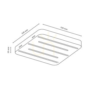 Neele Deckenleuchte, 5xLED, 3000 K, 19,5 W, Birke, 34 cm small 3