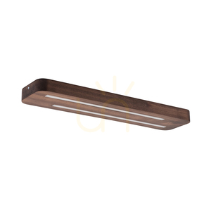 Neele Deckenleuchte, 2xLED, 3000 K, 12 W, Buchen- und Nussbaumholz, 55 cm small 0