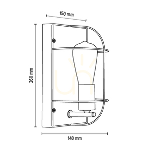 Netuno Wandleuchte 1xE27 Max. 15-W-LED, grau gebeiztes Kiefernholz / schwarzes Metall / silbernes Metall, 15 cm Lampenschirm small 4