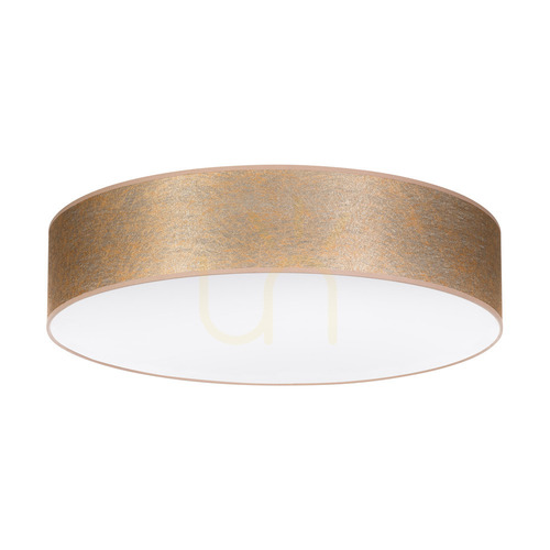 Prüfen Deckenleuchte „Nevoa“, 4xE27, Max. 25 W, weißes Metall/goldener Lampenschirm, Ø 58 cm