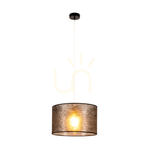 Nevoa Pendelleuchte, 1xE27, Max. 60 W, schwarzes Metall/transparentes PVC-Kabel/schwarzer Lampenschirm, Ø 40 cm small 1