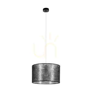 Nevoa Pendelleuchte, 1xE27, Max. 60 W, schwarzes Metall/transparentes PVC-Kabel/schwarzer Lampenschirm, Ø 40 cm small 0