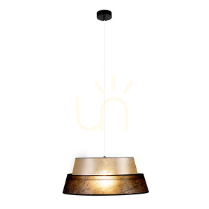 Nevoa Pendelleuchte, 1xE27, Max. 60 W, schwarzes Metall / transparentes PVC-Kabel / silber-schwarzer Lampenschirm, Ø 50 cm small 1