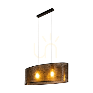 Nevoa Pendelleuchte 2xE27 Max. 40 W, schwarzes Metall / transparentes PVC-Kabel / schwarzer Lampenschirm, 80 cm small 5