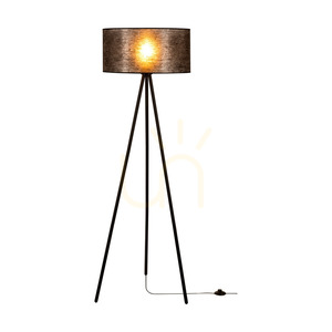 Nevoa Stehlampe 1xE27 Max. 40 W, schwarzes Metall / schwarzes PVC-Kabel / schwarzer Lampenschirm, Ø 50 cm small 1