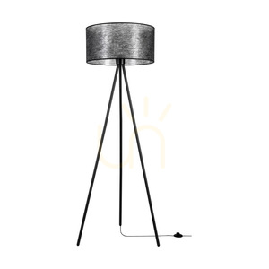 Nevoa Stehlampe 1xE27 Max. 40 W, schwarzes Metall / schwarzes PVC-Kabel / schwarzer Lampenschirm, Ø 50 cm small 0