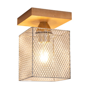 Deckenleuchte Spot Light Norman Wood 8175160, Birke und Chrom, 1×E27 small 1