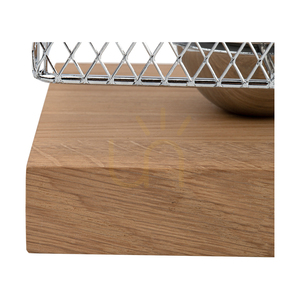 Norman Wood Deckenleuchte, 1xE27, Max. 25 W, geölte Eiche/verchromter Metallschirm, 13,5 cm small 2