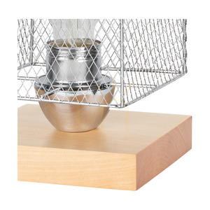 Norman Wood Tischlampe, 1xE27, Max. 25 W, Birke/Schwarz, PVC-Kabel, verchromter Metallschirm, 13,5 cm small 1