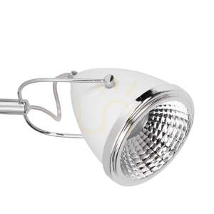Oliver Wandleuchte, inklusive 1x GU10-LED (max.. 6 W), Weiß/Chrom-Metall, 21 cm small 2