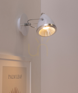 Oliver Wandleuchte, inklusive 1x GU10-LED (max.. 6 W), Weiß/Chrom-Metall, 21 cm small 3