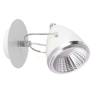 Oliver Wandleuchte, inklusive 1x GU10-LED (max.. 6 W), Weiß/Chrom-Metall, 21 cm small 0