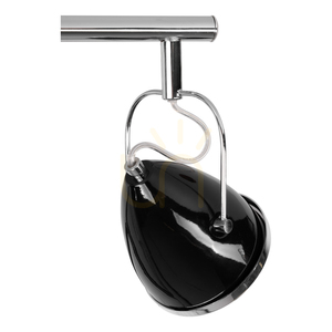 Oliver Incl Deckenleuchte. 4xGU10-LED, max.. 6 W, Metall in Schwarz/Chrom, 76 cm small 2