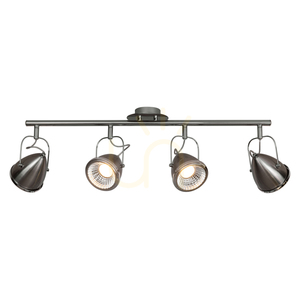 Oliver Deckenleuchte, inklusive 4 GU10-LEDs (max.. 6 W), Satin/Chrom, 76 cm small 1