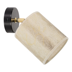 Ora Wandleuchte 1xE27 Max. 25 W, schwarz-gold, Metall/goldener Lampenschirm, 25 cm small 0