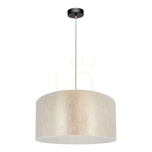 Ora Pendelleuchte, 1xE27, Max. 60 W, schwarzes Metall/transparentes PVC-Kabel/goldener Lampenschirm, Ø 50 cm small 0