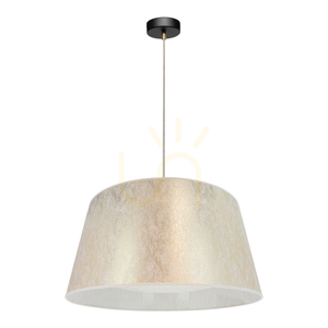 Ora Pendelleuchte, 1xE27, Max. 40 W, schwarzes Metall/transparentes PVC-Kabel/goldener Lampenschirm, Ø 60 cm small 0