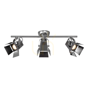 Foto-Deckenleuchte, inklusive 3 GU10-LEDs, max.. 5 W, verchromtes Metall, 57 cm small 1