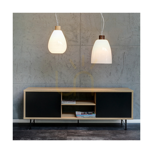 Piro Pendelleuchte, 1xE27, Max. 60 W, geölte Eiche / transparentes PVC-Kabel / weißer Glasschirm, Ø 25 cm small 2