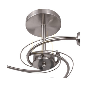 Deckenleuchte „Pisa“, 3xE27, Max. 60 W, satiniertes Metall/weißer Glasschirm, Ø 58 cm small 2