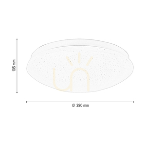 AEG Deckenleuchte, 1xLED, 2700 K, 20 W, weißes Metall/weißer Kunststoff, Ø 38 cm small 2
