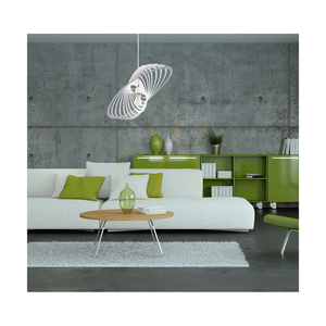 Pendelleuchte „Planet“, 1xE27, Max. 60 W, weißes Metall/weißes PVC-Kabel/weißer Metallschirm, 61 cm small 2