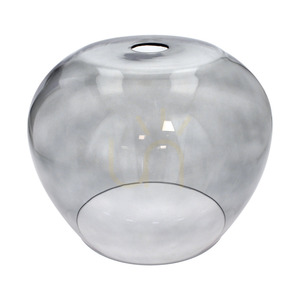 Praia Pendelleuchte, 3xE27, Max. 60 W, geölte Eiche/schwarzes Metall/schwarzes PVC-Kabel/Lampenschirm aus Rauchglas, 120 cm small 1